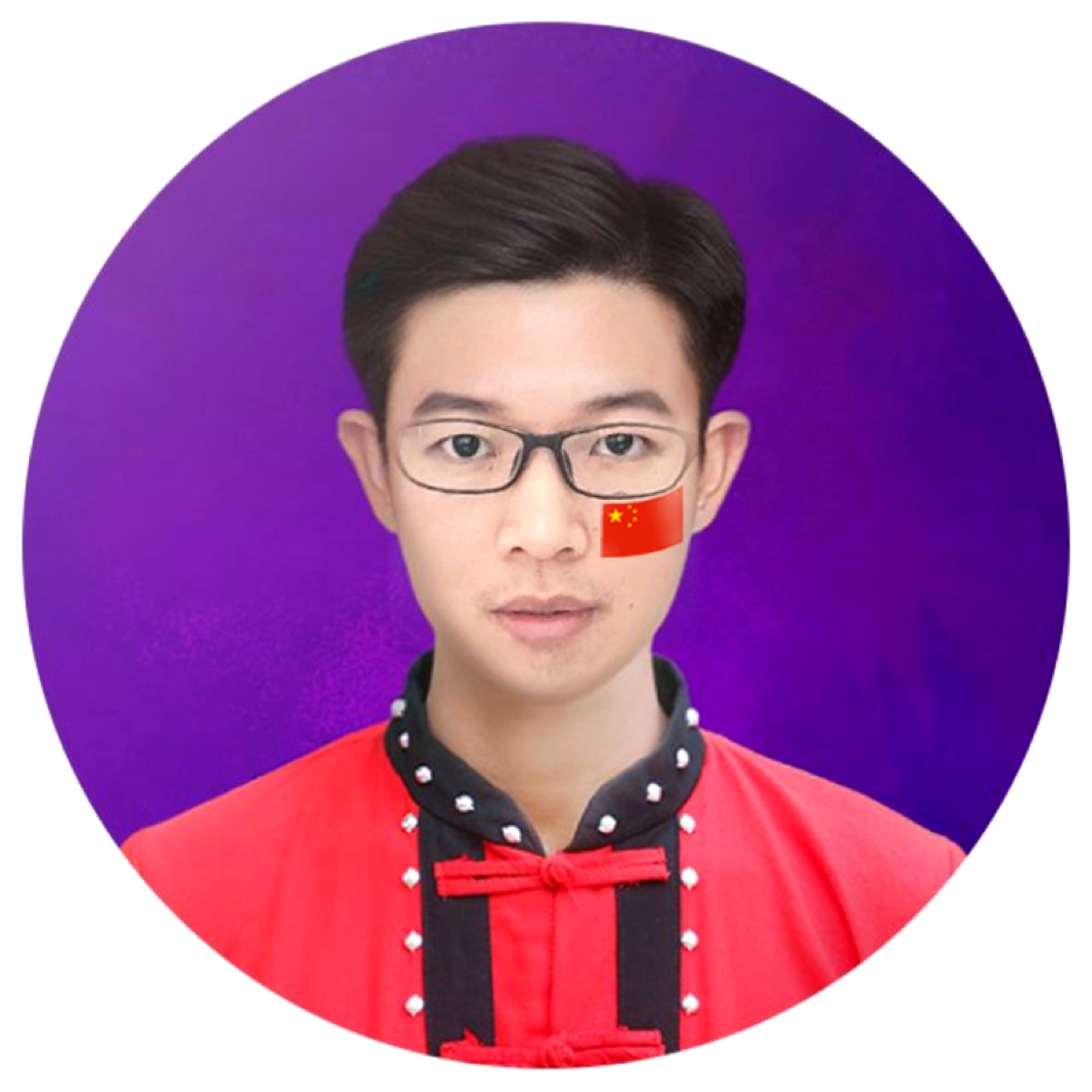 帅气蹁跹青花的照片