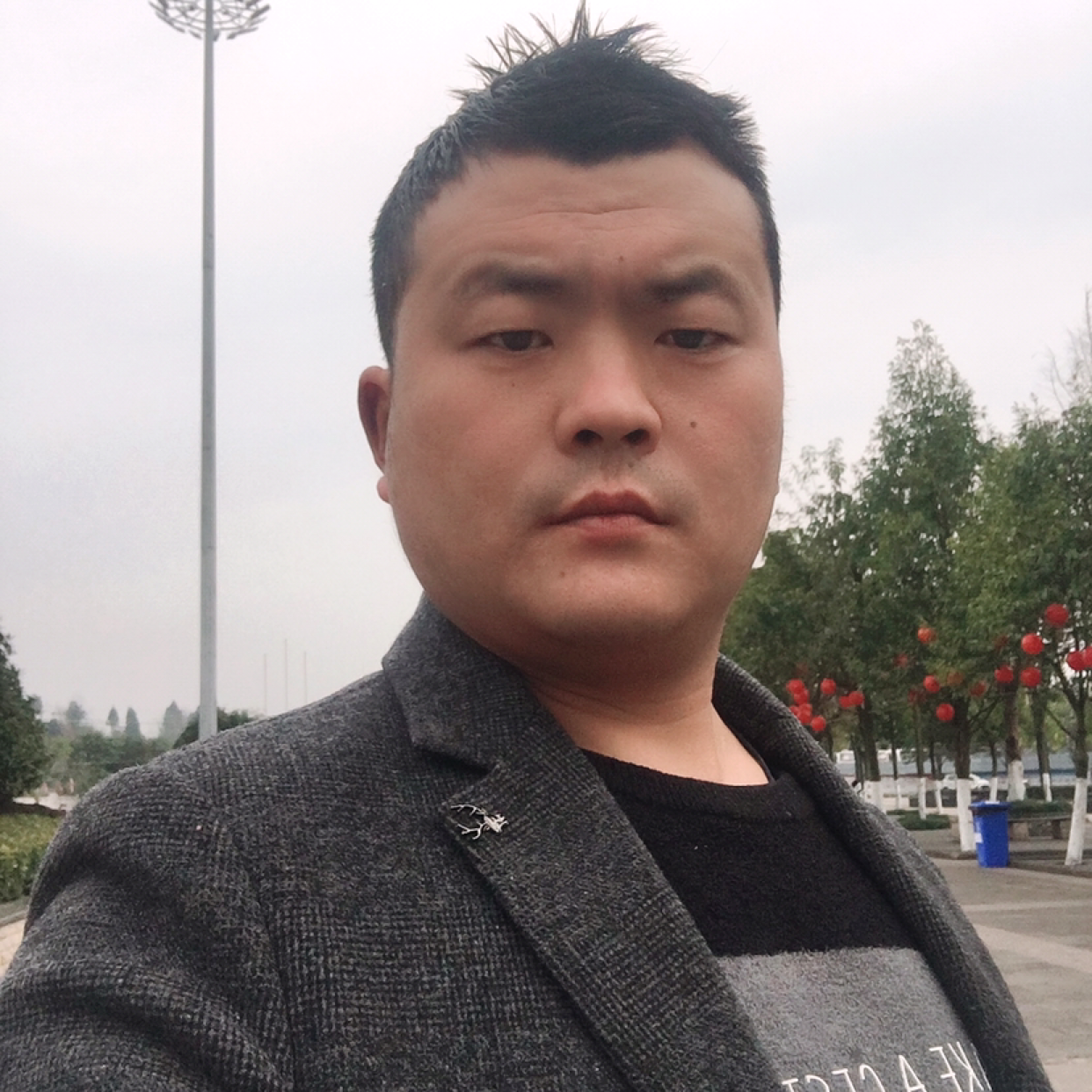 孤單与荷花的照片