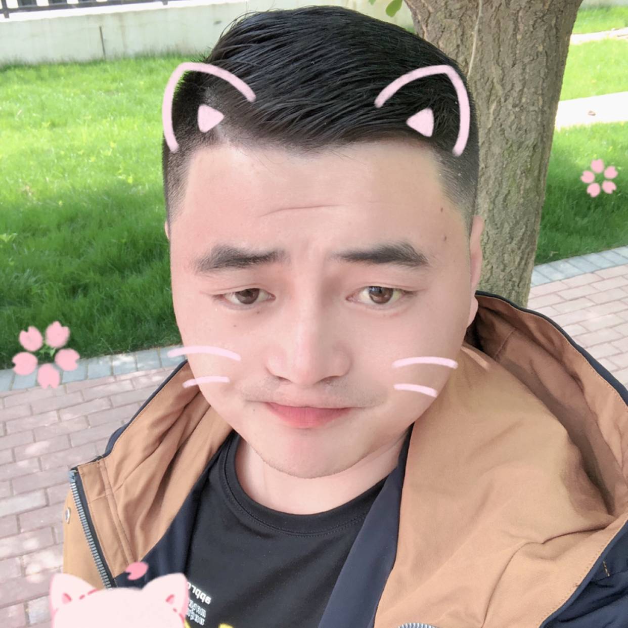 高高说鲜花的照片