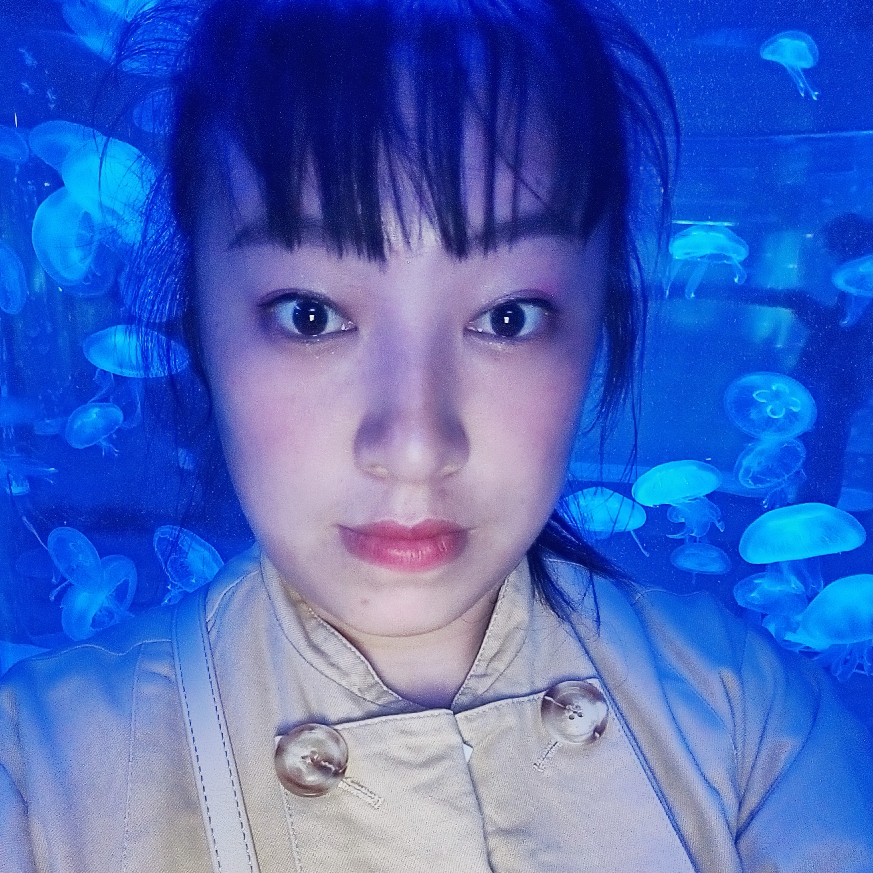 恬静给康乃馨的照片
