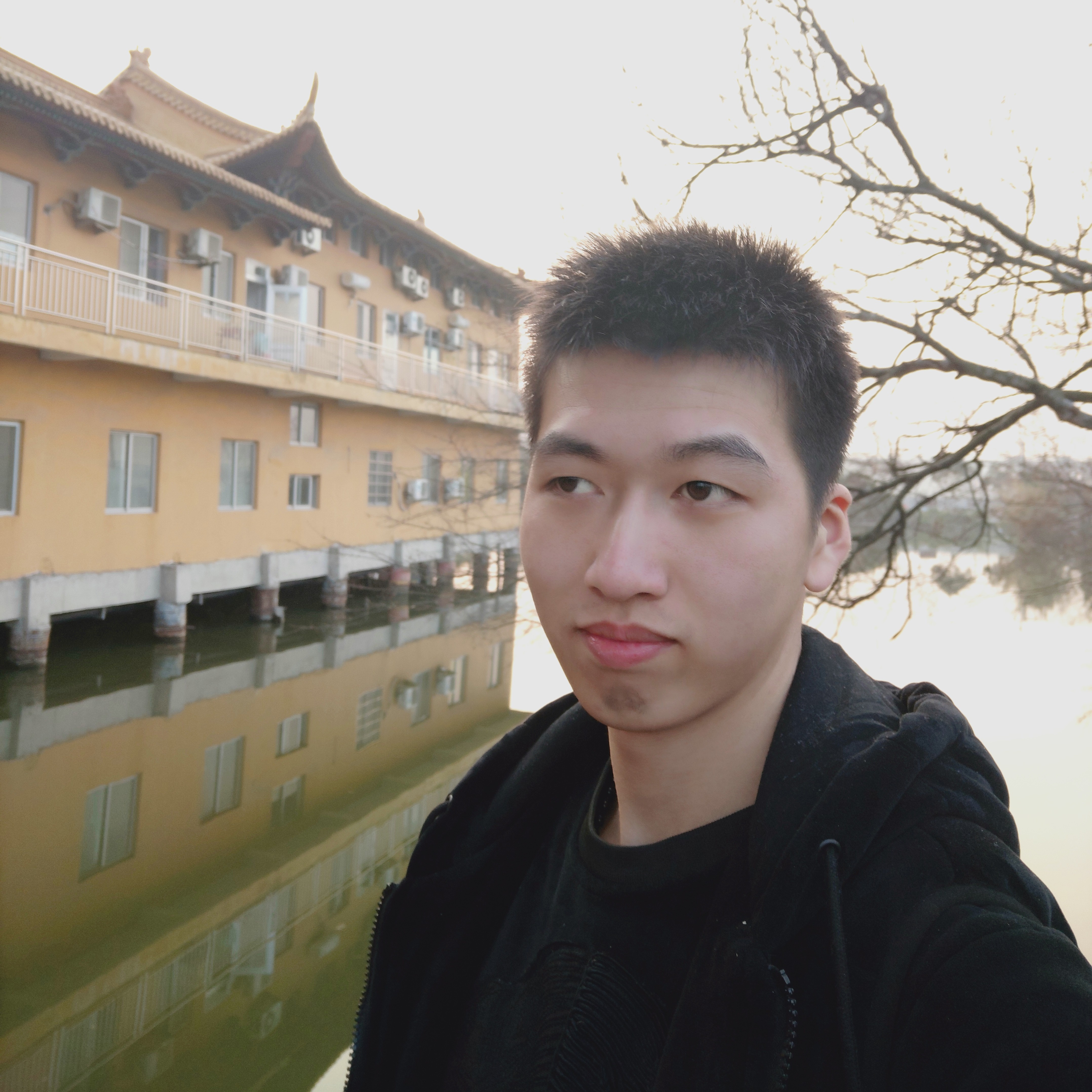 鲜花漫步微笑的照片