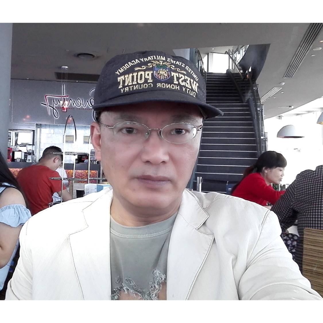 我在楼上看风景的照片