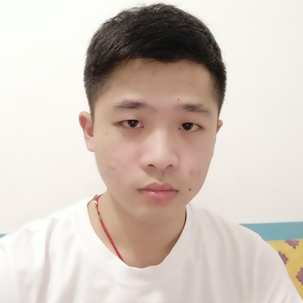 乐观的摸摸头的照片