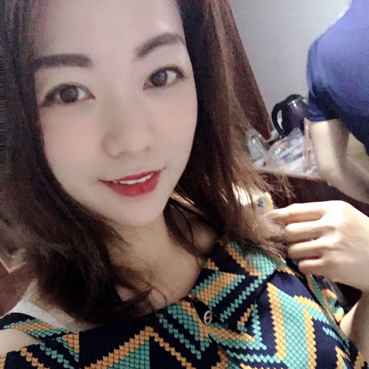 牵引与庭姐的照片
