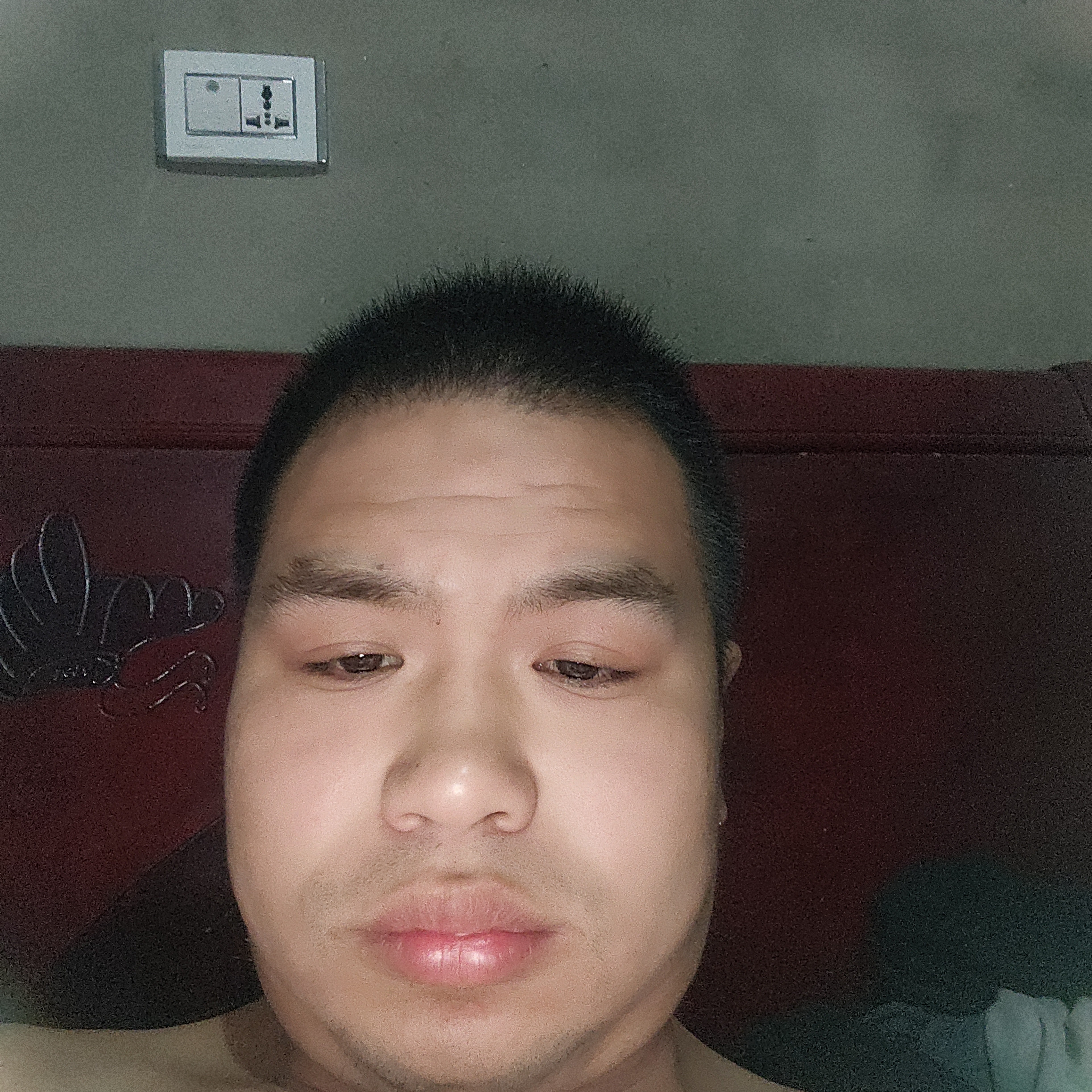 俏皮闻柜子的照片